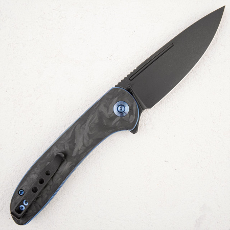 Нож WE Knife Saakshi, 20CV Black, Titanium Blue/Marble Carbon Fiber Нож WE Knife Saakshi, 20CV Black, Titanium Blue/Marble Carbon Fiber - купить в интернет-магазине Blademan